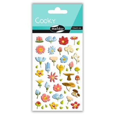 Stickers, Cooky Flowers, 45 Stickers