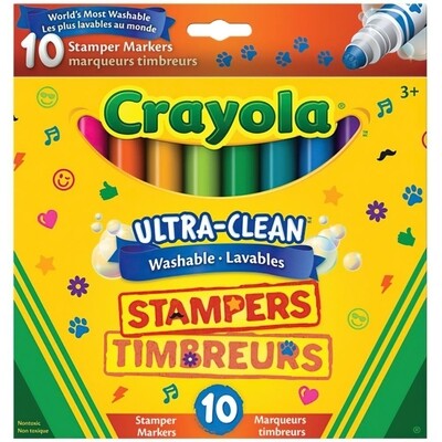 Markers, Stamper, Crayola Washable Assorted, 10 Pack
