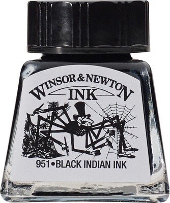 Indian Ink, Calligraphy Black W&N 14ml