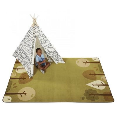 Carpet for Kids® KIDSoft™ Green Tranquil Trees 6 x 9