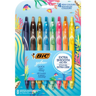 Pen, Bic, Gel-ocity 8 Pack, 0.7Mm, Lagoon Colours
