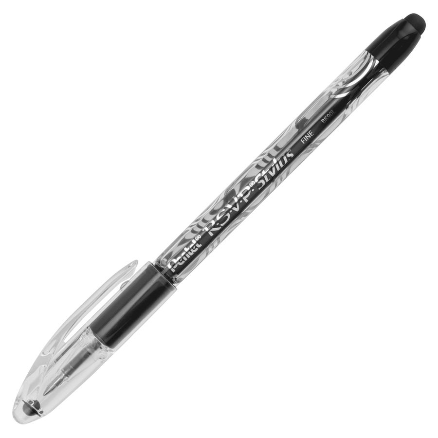 Pen, Ballpoint, R.S.V.P Stick Black, Single, 1 Mm, Refillable, Stylus