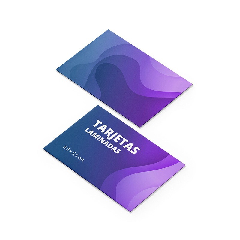 Tarjetas de visita laminadas