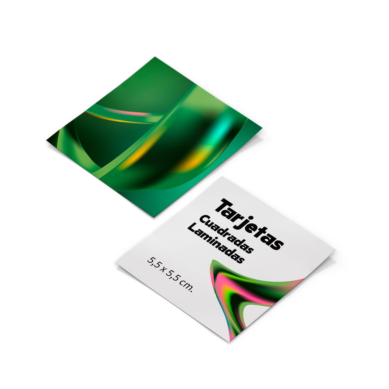 Tarjetas cuadradas laminadas