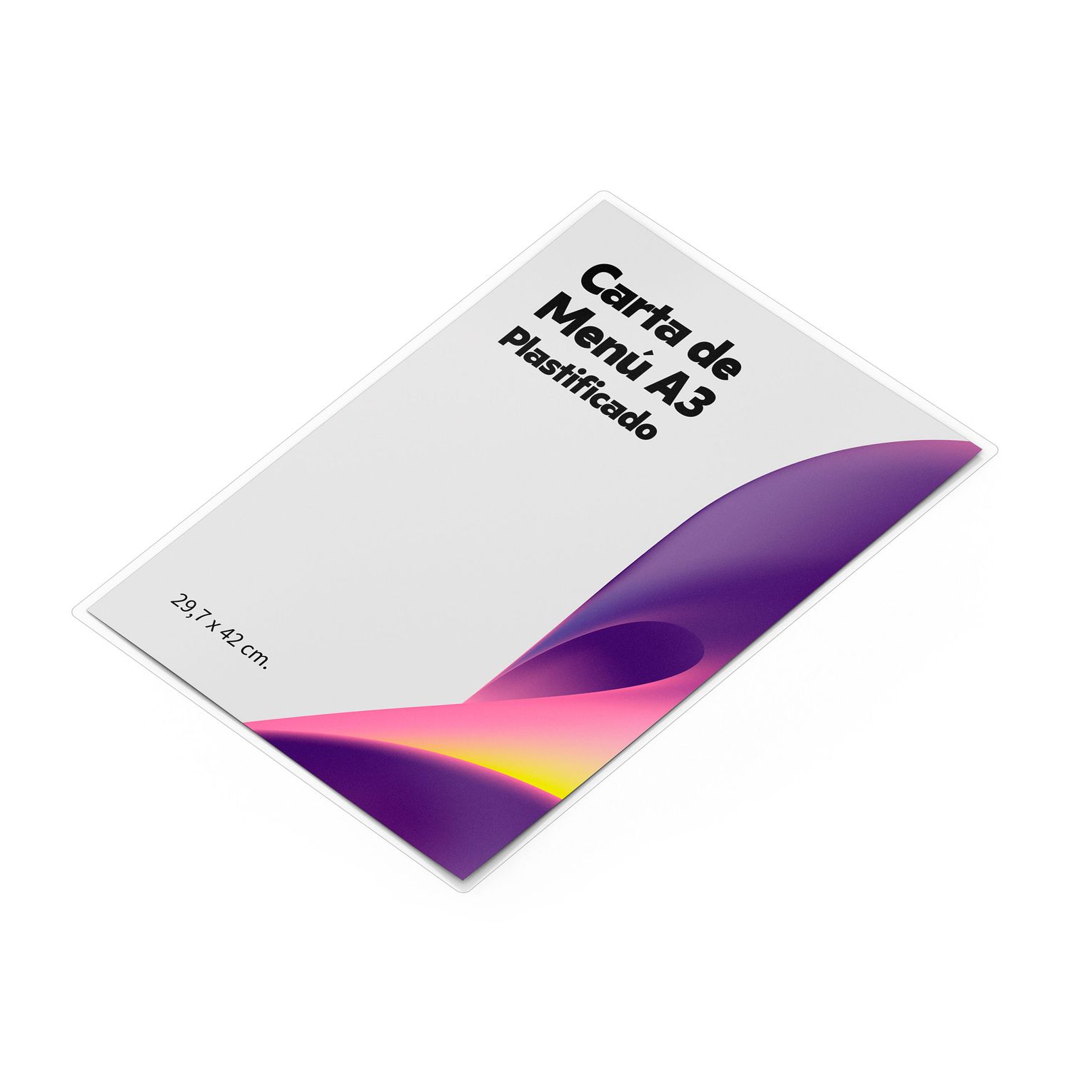Carta de Menú A3 Encapsulado