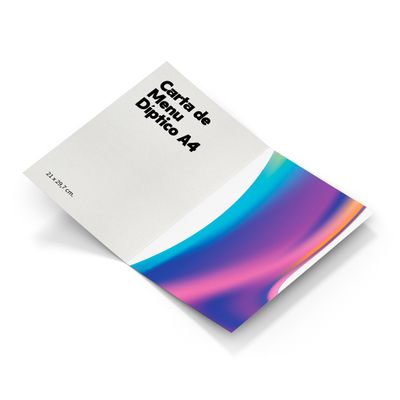 Carta de Menú Díptico A4