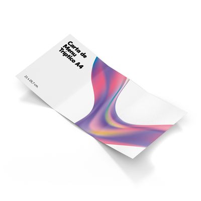 Carta de Menú Tríptico A4
