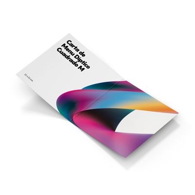 Carta de Menú Díptico Cuadrado M