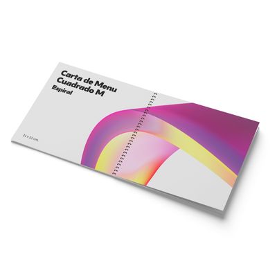 Carta de Menú Cuadrado M Espiral