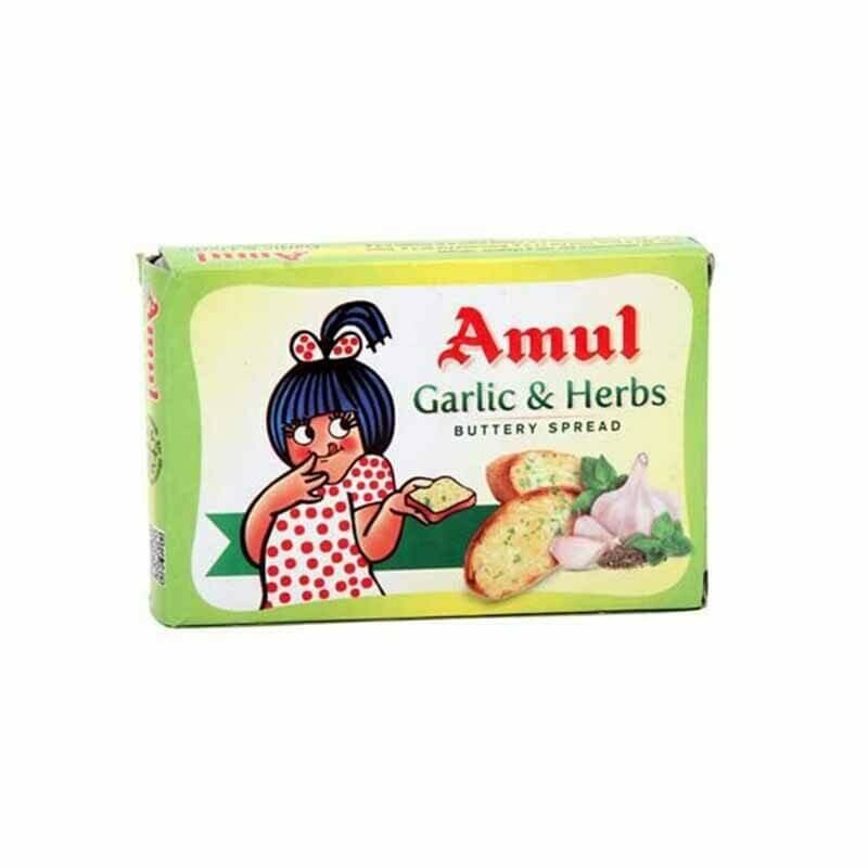 Amul Garlic Herbs Buttery Spread 100 Gm