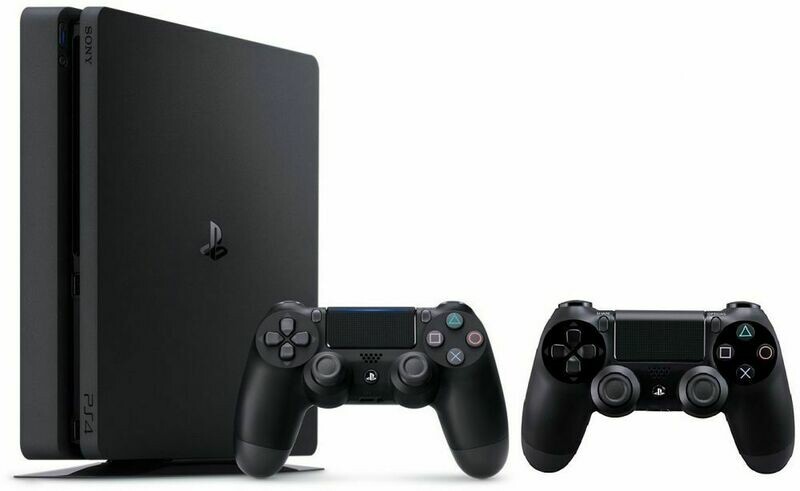 Sony Playstation 4 500 GB Slim With 2 Dual Shock Wireless Controllers, Black