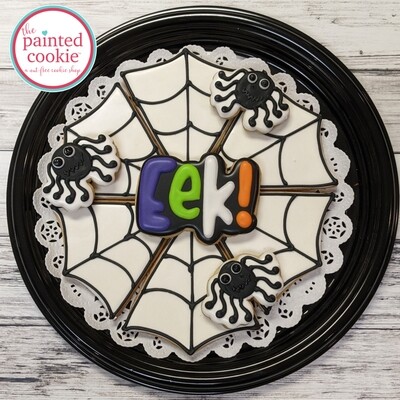 Halloween Spider Web Cookie Platter Halloween Spider Web Cookie Platter