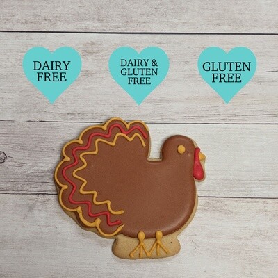 DF, GF, DF/GF Turkey Place Card Cookie