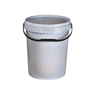 Food Grade 25L White Bucket with Lid
