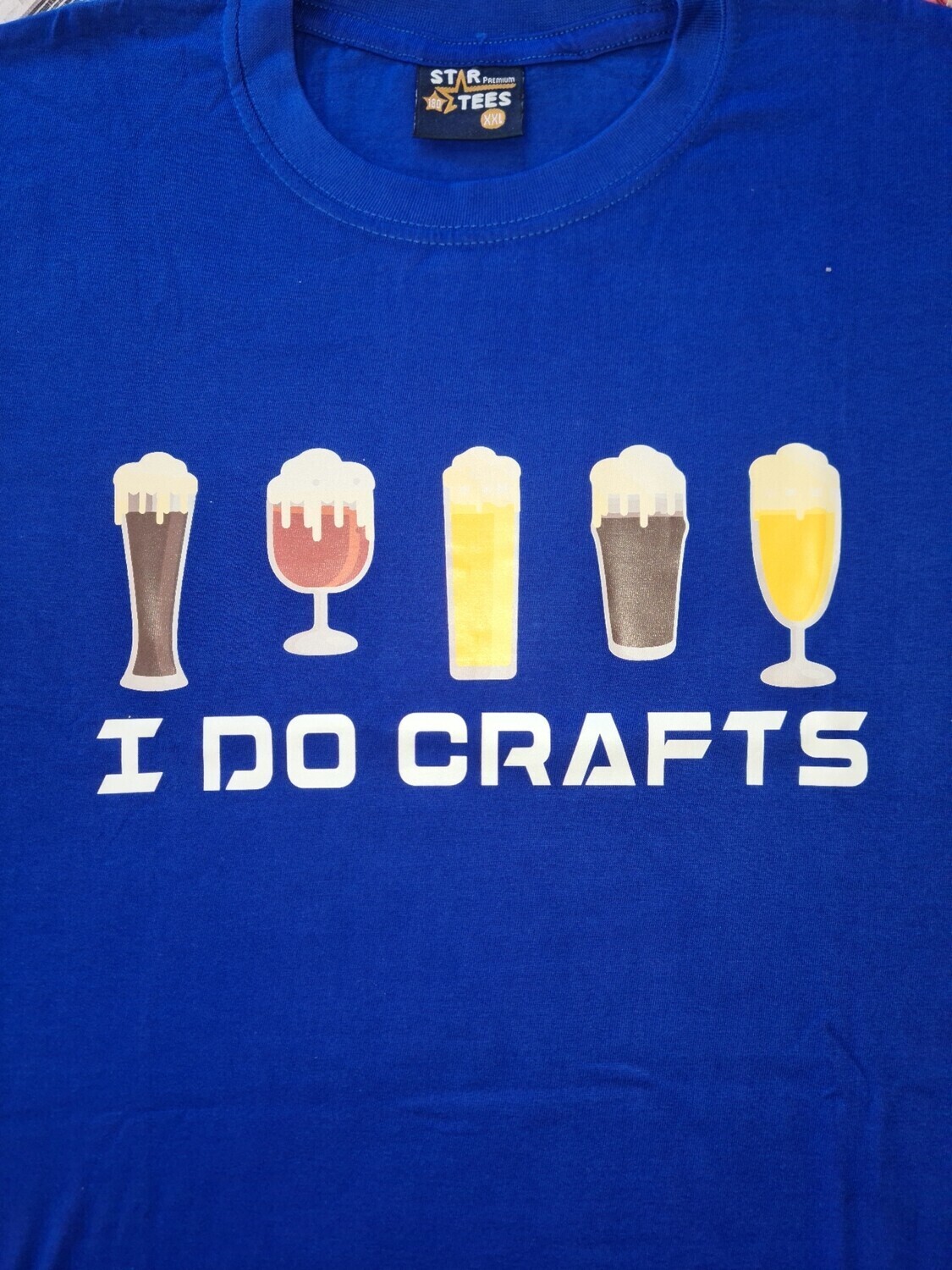 T Shirt I Do Crafts Blue