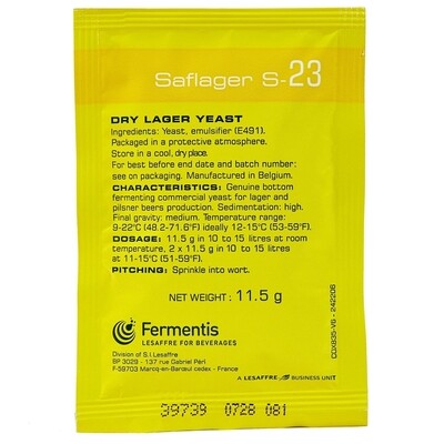 Fermentis Saflager S23 Yeast