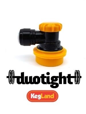Kegland Duotight 9.5mm 3/8 Black/Yellow Ball Lock Disconnect (Liquid)