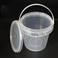 Food Grade 5L Transparent Clear Bucket with Lid
