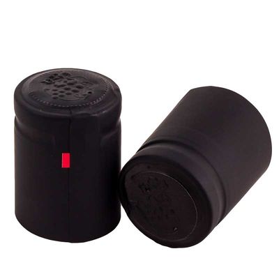 PVC Capsules 30 x 40mm Matt Black 12 Pack