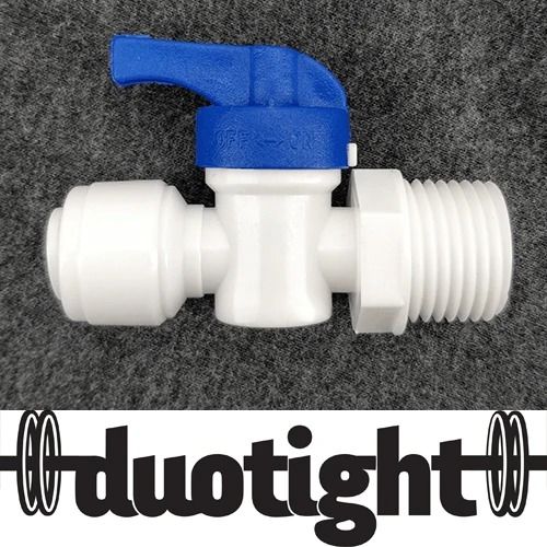 Kegland duotight 3/8' x 1/2' Male Shut Off Valve