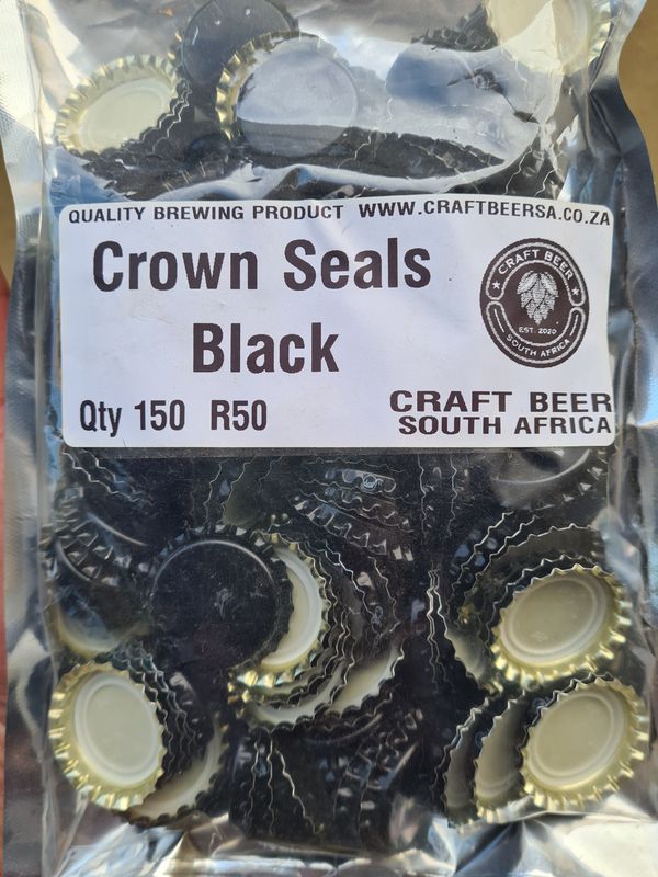 Crown Seals Black Pack of 150