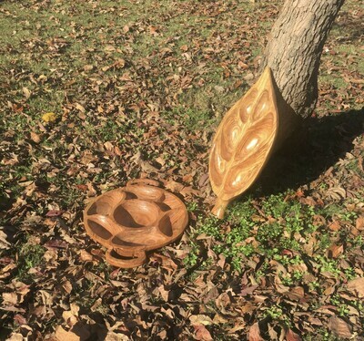 Oak "Sectional" Platter