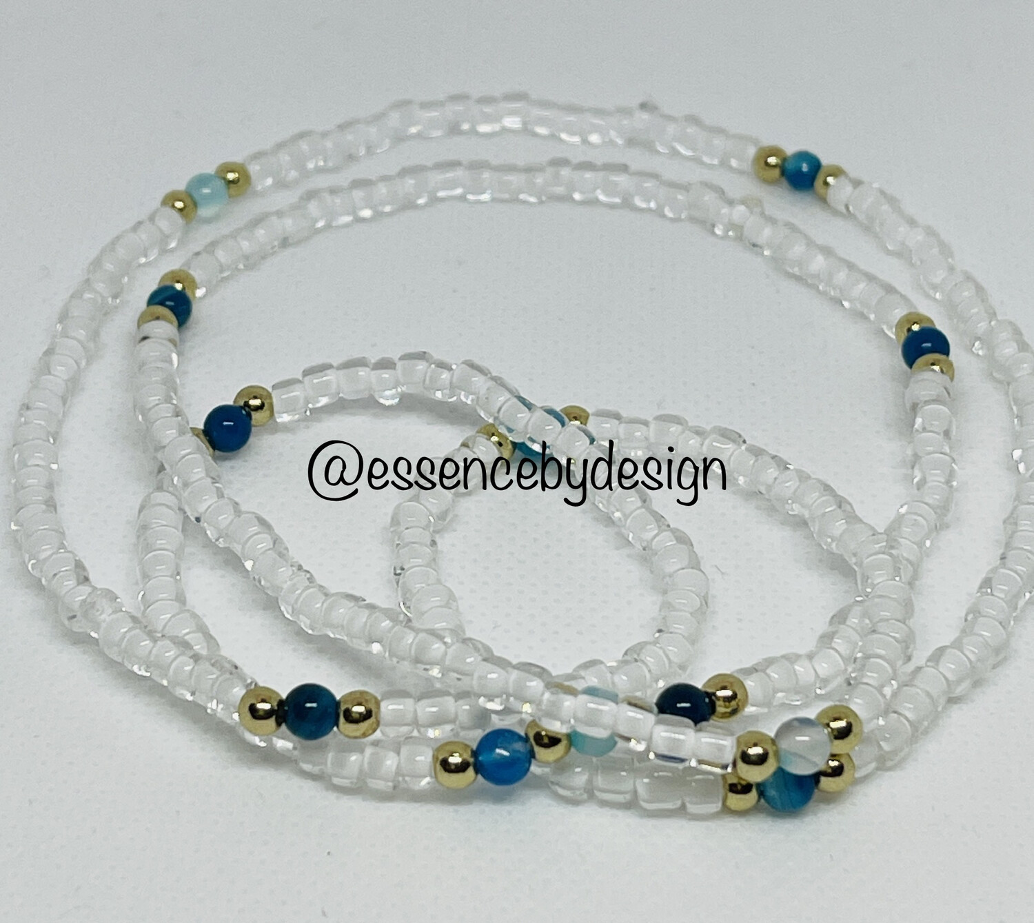 White Royal Waist beads