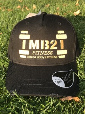 MB2 Distressed Cap Black/Gold