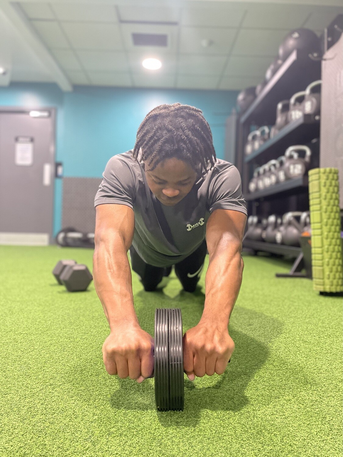 MB2 Fitted T-Shirt Charcoal Grey/White