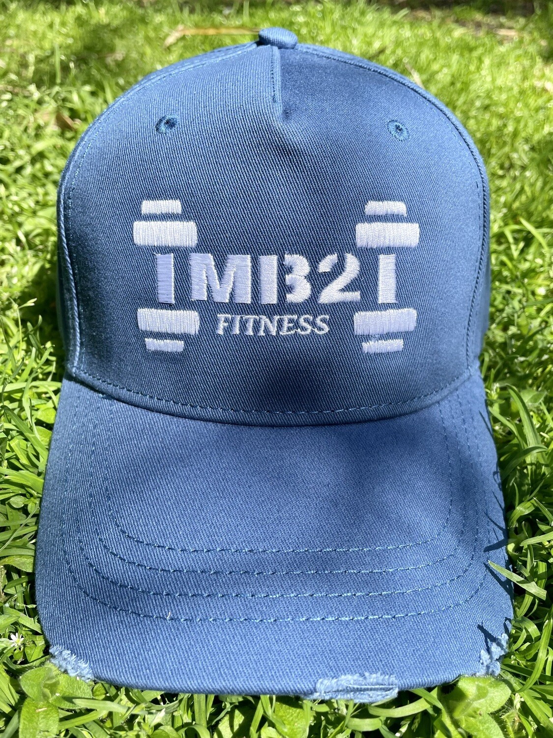 MB2 Distressed Cap Avio Blue/White
