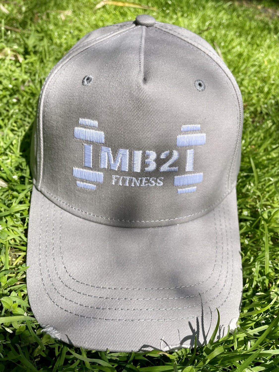 MB2 Distressed Cap Grey/White