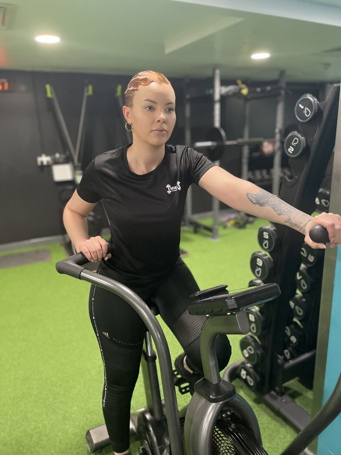 MB2 Womens Fitted T-Shirt Black/White