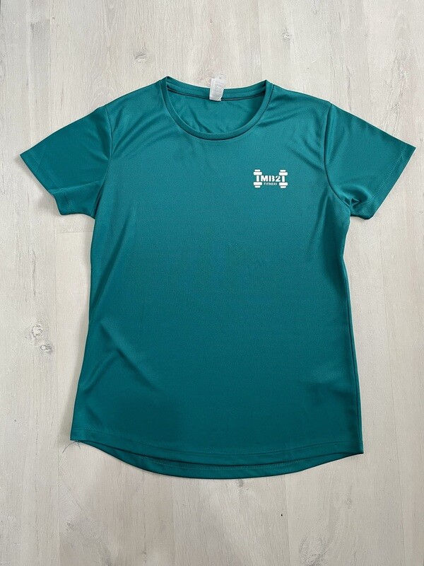 MB2 Womens Fitted T-Shirt Jade Green/White
