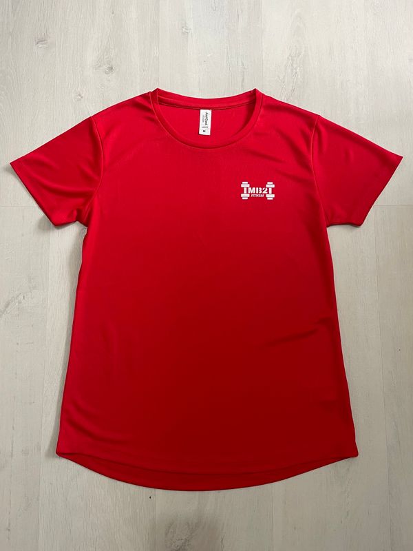 MB2 Womens Fitted T-Shirt Fire Red/White