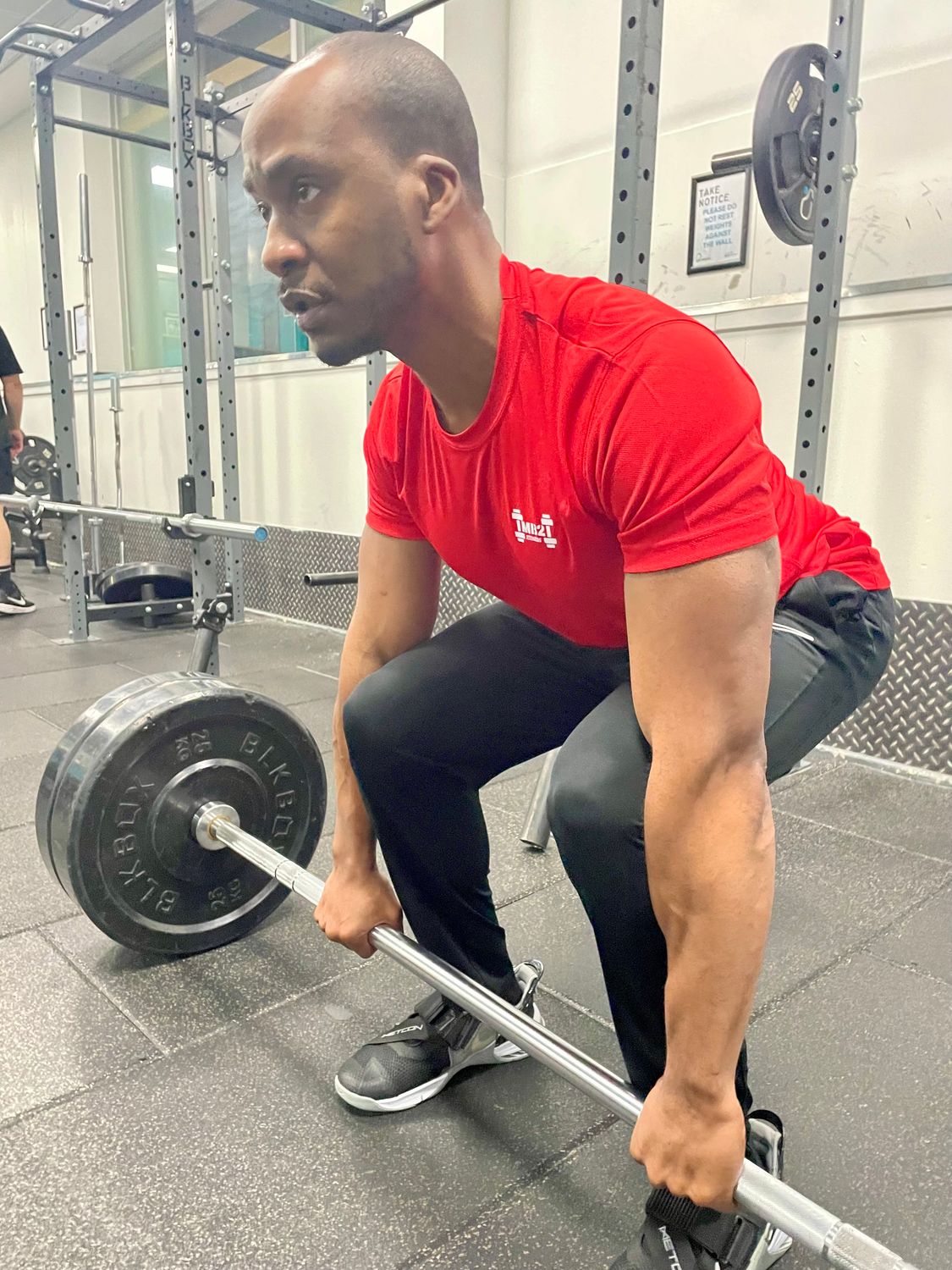 MB2 Fitted T-Shirt Fire Red/White