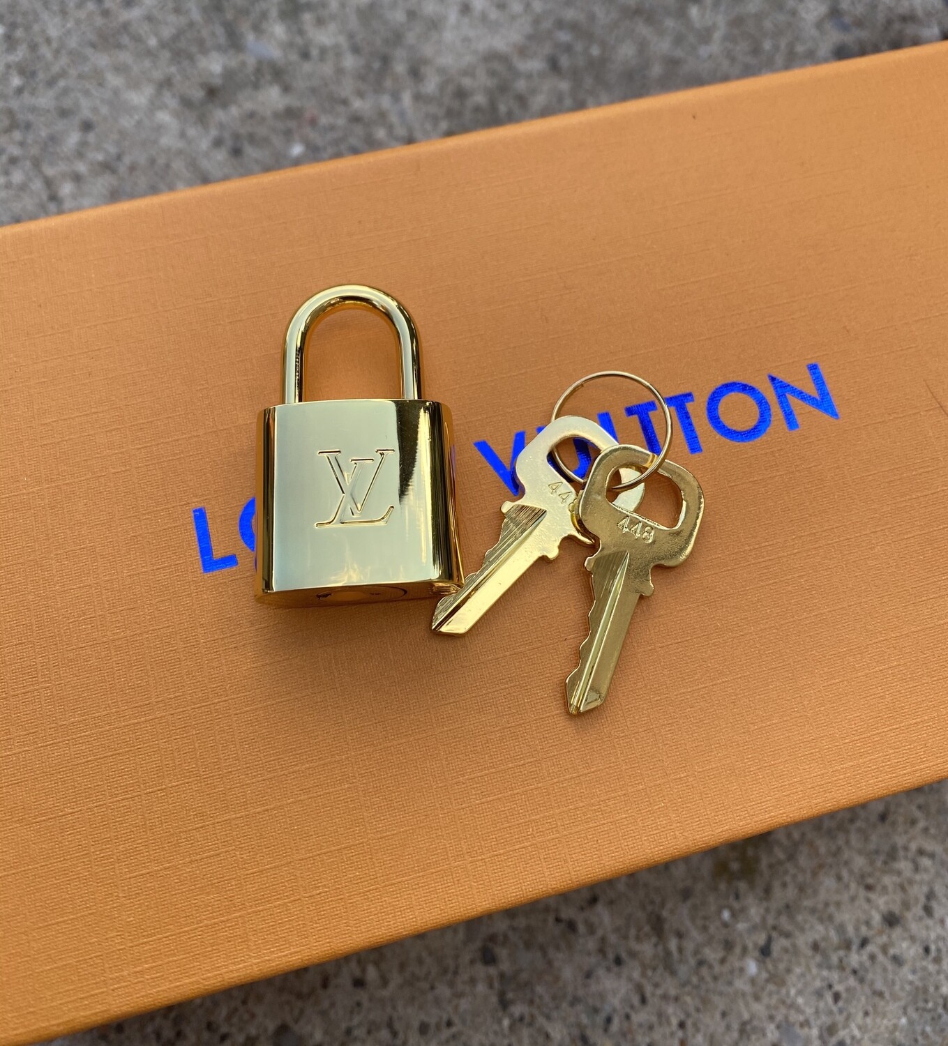 Gold LV Lock and Key