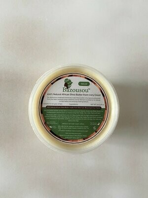 Bazousou Community Trade 100% unrefined Natural African Shea Butter from Ivory Coast.
Solid (227 g / 8 oz)