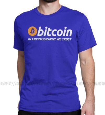 Men's Bitcoin In Cryptography We Trust T Shirt