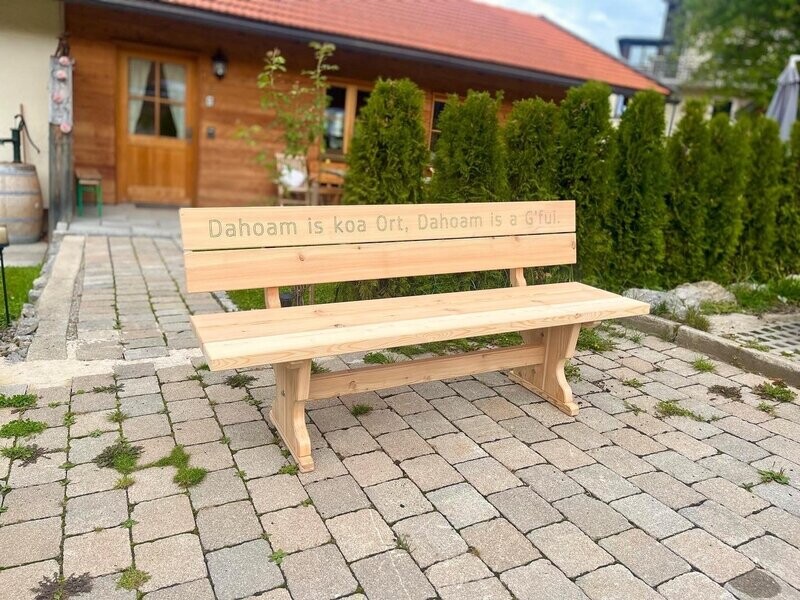 Lärchenbank klassisch mit Lehne