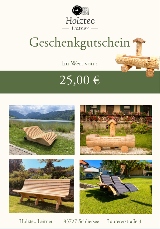 Geschenkgutschein  als PDF Datei