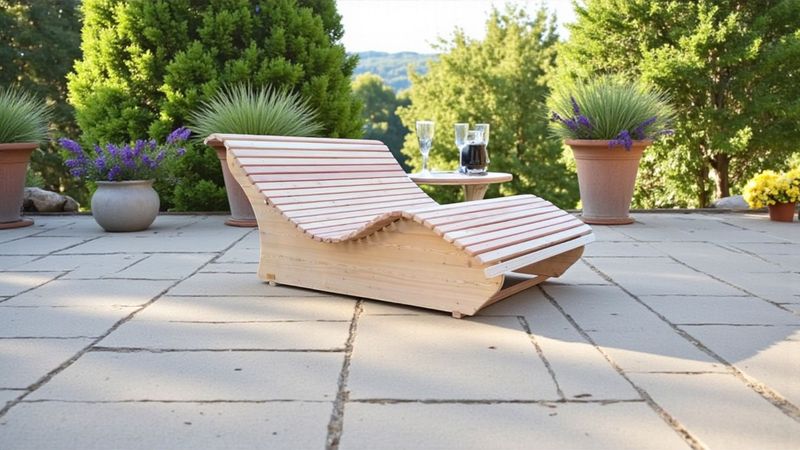 Himmelsliege Schwungliege  ,,Schliersee Himmelsliege Schwungliege  ,,Schliersee" Relaxliege aus Lärchenholz