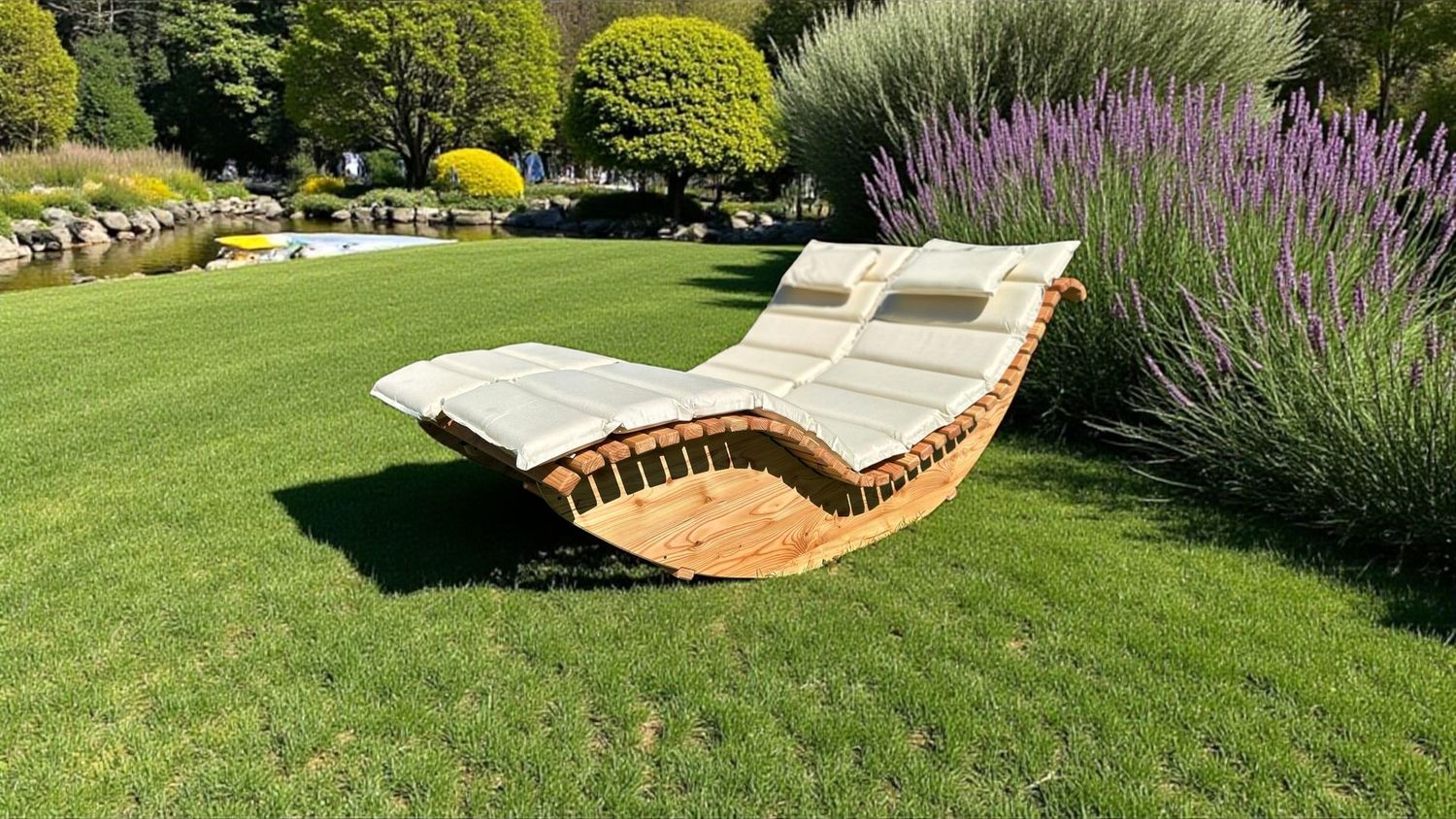 Schaukelliege ,,Obersee'' Schwungliege mit Polster
