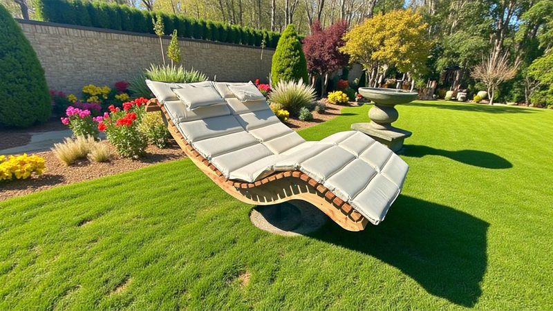 Doppelliege ,,Walchensee Doppelliege ,,Walchensee" mit Drehgestell zum Einbetonieren und Polster