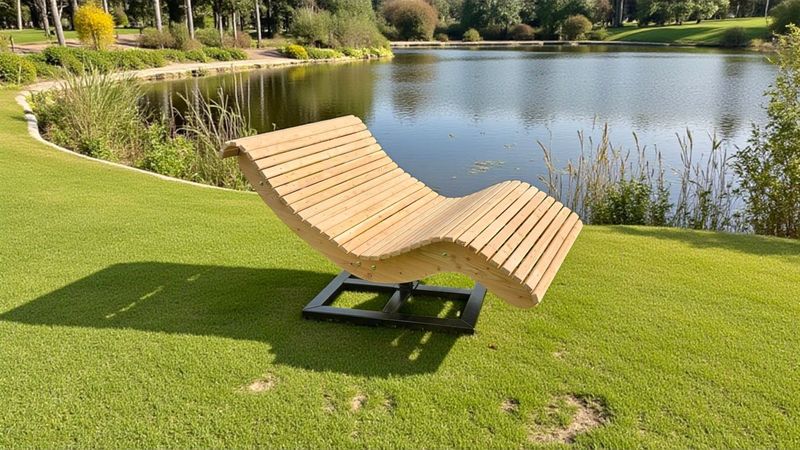 Doppelliege Schwungliege ,,Tegernsee Doppelliege Schwungliege ,,Tegernsee" Wellenliege mit Drehgestell