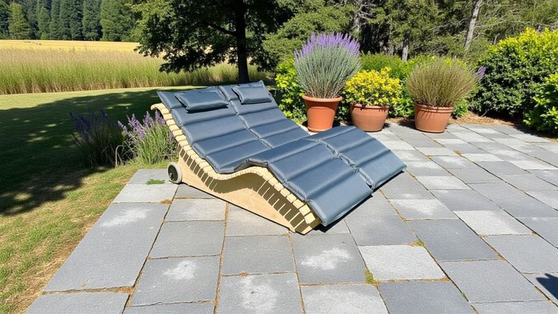 Himmelsliege ,,Hintersee Himmelsliege ,,Hintersee" Relaxliege aus Fichtenholz mit Räder und Polster  