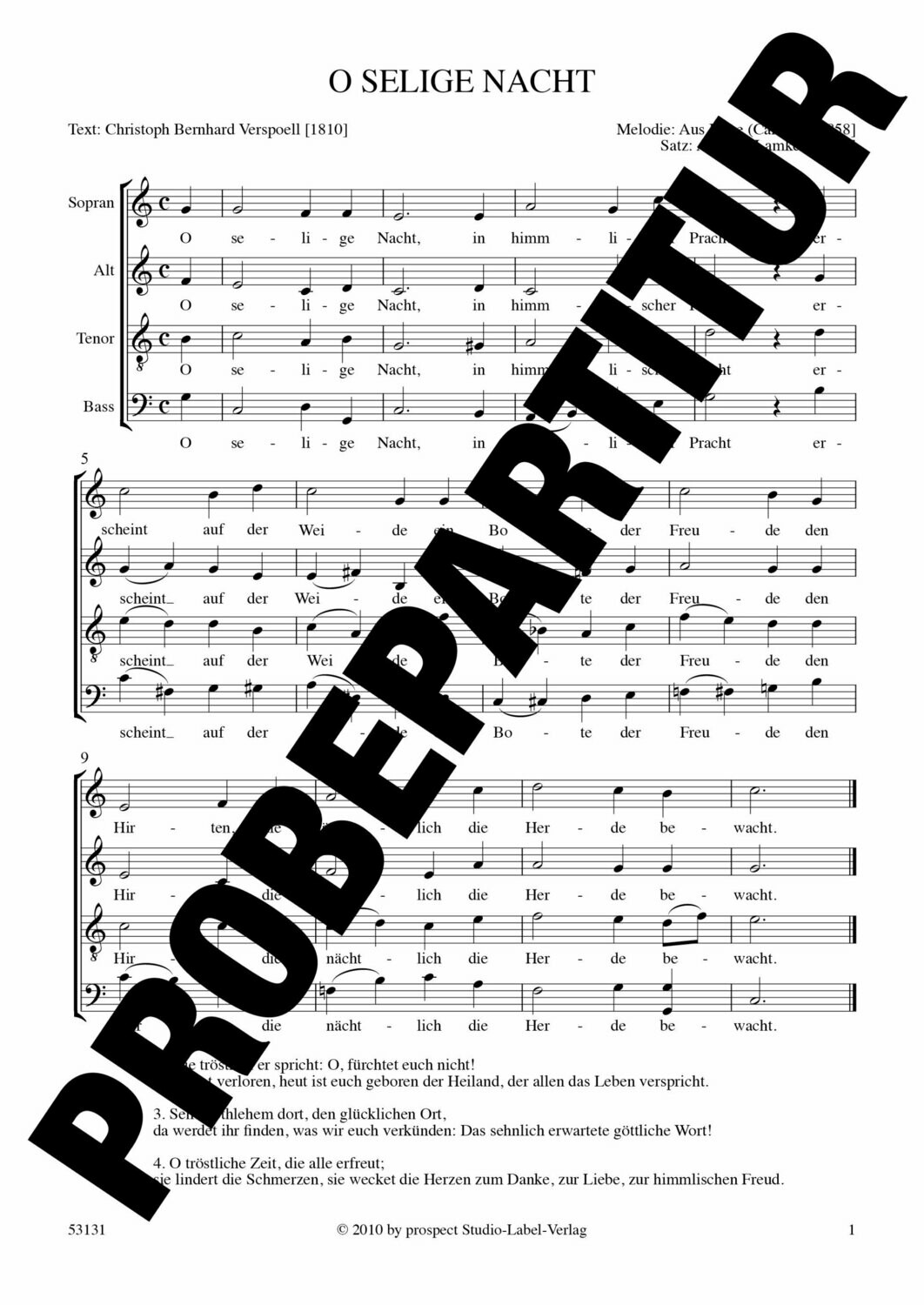 arr. Andreas Lamken: Drei Sätze zur Weihnacht | Chor SATB | Partitur