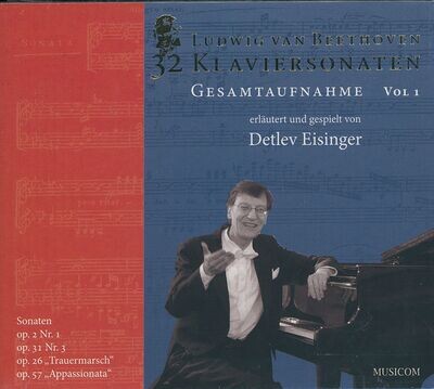 Beethoven Klaviersonaten I - Erläutert und gespielt von Detlev Eisinger | 3er CD-Box