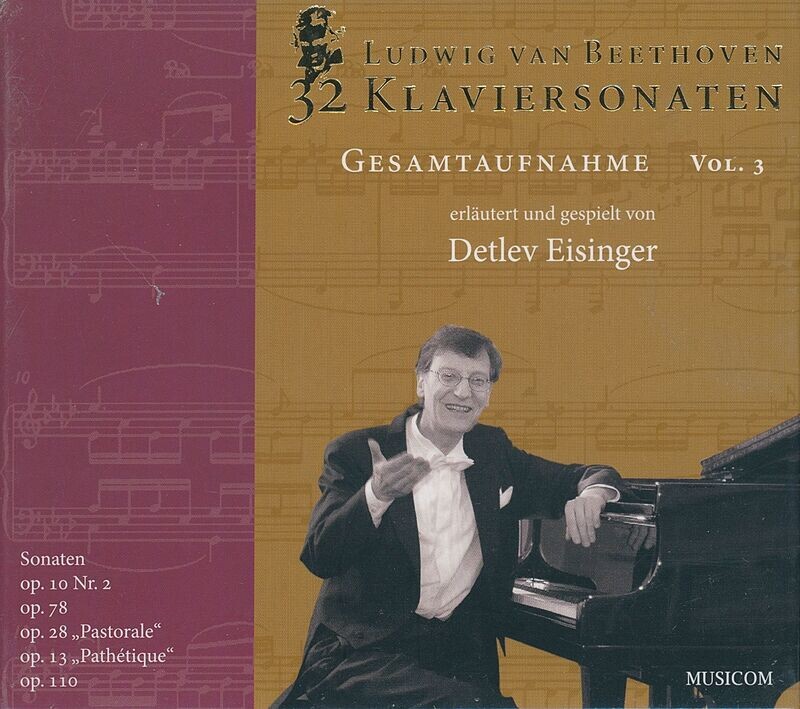 Beethoven Klaviersonaten III - Erläutert und gespielt von Detlev Eisinger | 4er CD-Box Beethoven Klaviersonaten III - Erläutert und gespielt von Detlev Eisinger | 4er CD-Box