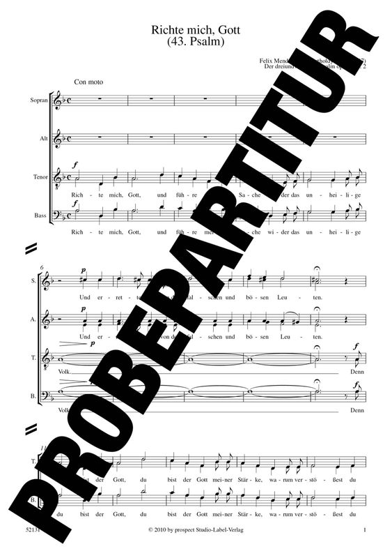 Felix Mendelssohn Bartholdy: Richte mich Gott | Chor SSAATTBB | Partitur | PDF Felix Mendelssohn Bartholdy: Richte mich Gott | Chor SSAATTBB | Partitur | PDF