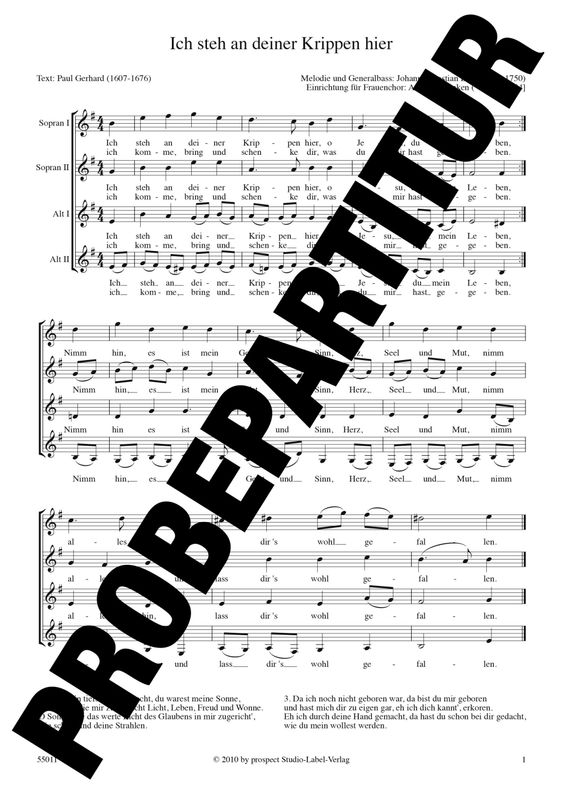 (arr.) Johann Sebastian Bach: Drei Weihnachtslieder | Chor SSAA | Partitur | PDF (arr.) Johann Sebastian Bach: Drei Weihnachtslieder | Chor SSAA | Partitur | PDF